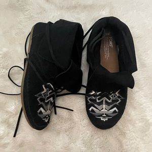 Suede Embroidered Moccasins